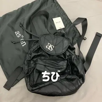 ason 퀼팅 백팩 블랙