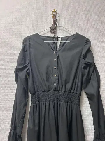 블랙 롱 원피스 긴팔