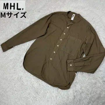 MHL 밴드 카라 셔츠 긴팔 코튼 100% M 사이즈