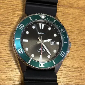 [새상품급] CASIO mdv106 카지키 다이버 그린 베젤 카시오