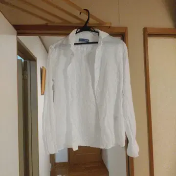 가마쿠라 셔츠 긴팔 셔츠 린넨 화이트