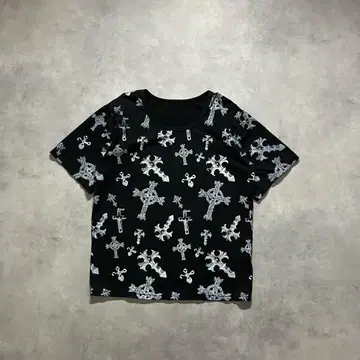 90s 빈티지 십자가 크로스 로자리오 네이티브 올 패턴 티셔츠 tee