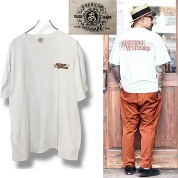 아메리칸 와나비 표면 프린트 티셔츠 size XL