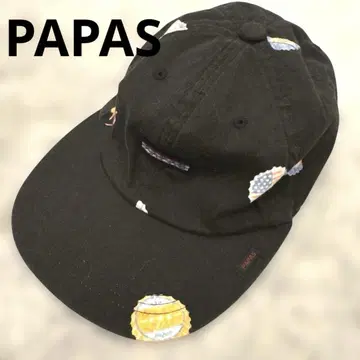 Papas 파파스 블랙 캡 M 사이즈 택 포함 미사용 새상품