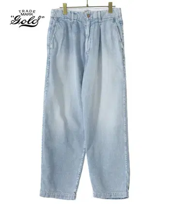 GOLD 11.5oz. DENIM WIDE TROUSERS AGED M