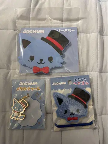 JOCHUM 몽글몽글 머리끈 레인 산리오 거울 메탈 참 세트