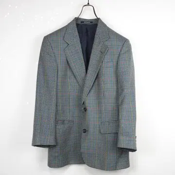 Y8733*DAKS 닥스 체크 무늬 울 테일러드 자켓 그레이
