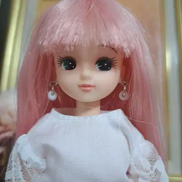 모브 핑크 머리카락의 리카짱 인형