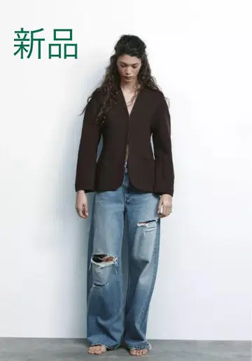 택 포함 새상품! ZARA 자라*인터락 핏 블레이저 M