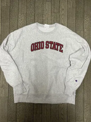 Champion Ohio State 맨투맨 그레이 리버스 위브