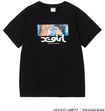 우메즈 카즈오 대미술전 X-girl 티셔츠 블랙 L