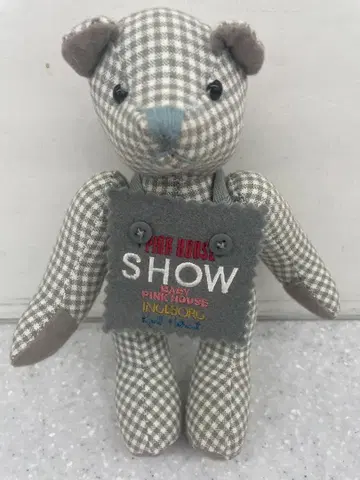 핑크하우스 깅엄 곰 스트랩