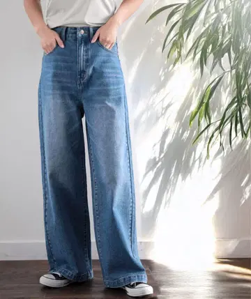 XX-LARGE 데님 블루 스트레이트 데님