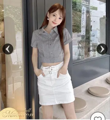 미셸 마카롱 더블 벨트 데님 미니