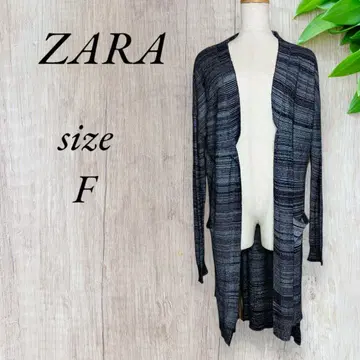 ZARA 자라 롱 가디건 니트 긴팔 네이비 897