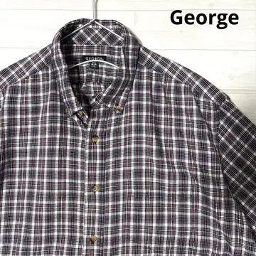 George 조지 체크 셔츠 긴팔 버튼 다운