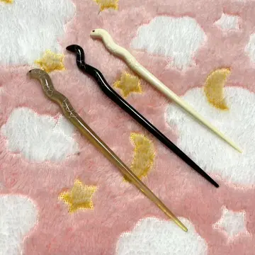 칸자시 가게 wargo 우골각 사행 외짝 비녀 블랙 화이트 브라운 3세트