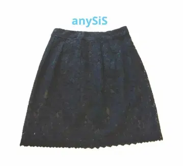 anySiS 블랙 전체 레이스 스커트 애니시스
