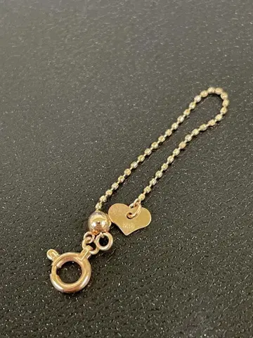 K10PG 10금 핑크 골드 조절 체인 5cm 슬라이드 부착