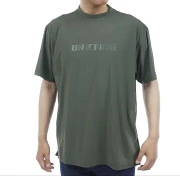 브리핑 골프 남성용 그래픽 RF 하이넥 반팔 셔츠 사이즈 L