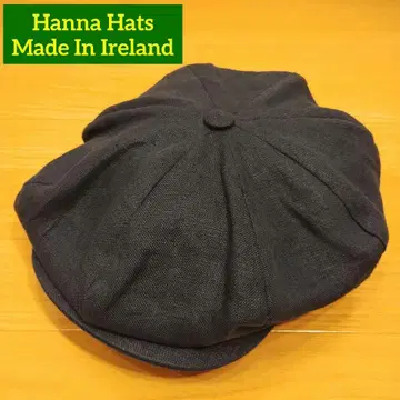 Hanna Hats 아일랜드제 린넨 헌팅 캡 L 60cm 정도 네이비