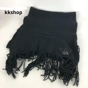 EMPORIO ARMANI 엠포리오 아르마니 이글 로고 머플러 블랙