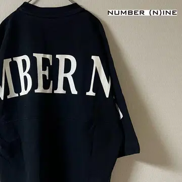 NUMBER (N)INE/빅 실루엣 로고 백 프린트 티셔츠/3