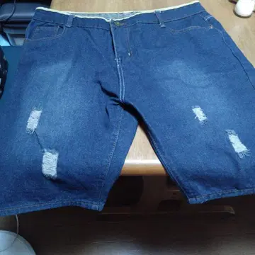 데미지 가공 데님 숏팬츠