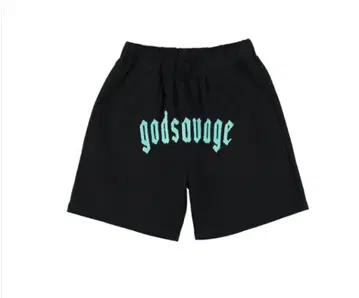 godsvage 로고 블랙 숏팬츠
