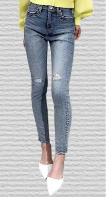 GYDA 하이웨스트 thickish 포켓 스키니 데님 팬츠 S
