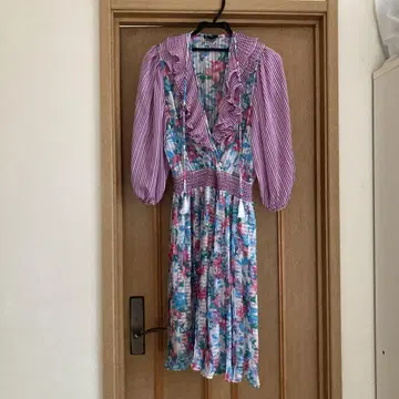 Diane Freis 프릴 롱 드레스