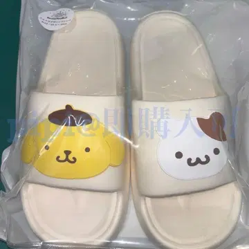 9 푸딩 머핀 페이스 디자인 슬리퍼 퓨로랜드 산리오