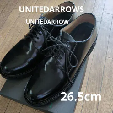 블랙 가죽 플레인토 26.5cm UNITEDARROWS