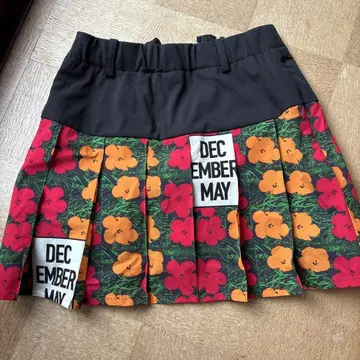 DECEMBER MAY 꽃무늬 플리츠 스커트