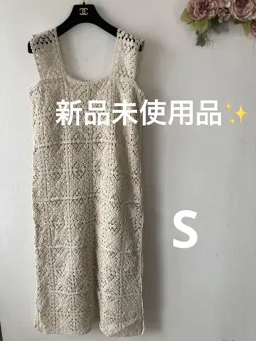 미사용 새상품 아이보리 레이스 슬리브리스 원피스 사이즈 S