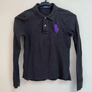 Polo Ralph Lauren 긴팔 피케 셔츠 다크 그레이