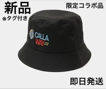 새상품 캘러웨이 드래곤볼 한정 콜라보 로고 자수 버킷햇 (블랙)