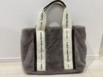 시마무라 MUMU&CO. 로고 테이프 에코 퍼 토트백