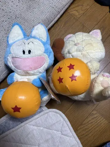 드래곤볼 봉제 인형 세트 푸알 카린님 고양이 세트