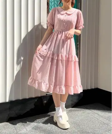 엑시즈팜 포에틱 티어드 도리 원피스