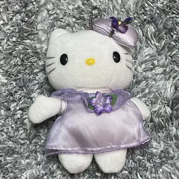 레어 희귀 HELLO KITTY 꽃점 제비꽃 키링 봉제인형