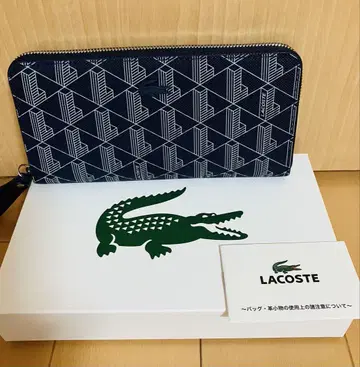 [완판템] LACOSTE 장지갑 라운드 지퍼 모노그램 패턴 박스 포함