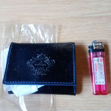 Orobianco 블랙 가죽 3단 폴더형 지갑