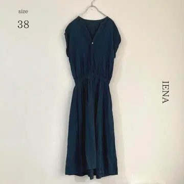 [ 이에나 ] 슬리브리스 원피스 [ 38 ] 버튼 원피스 네이비