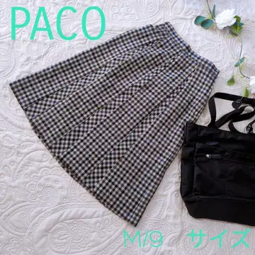 [PACO] 택 포함 새 상품 체크 무늬 플리츠 스커트 M9 사이즈