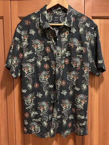 RVCA / 루카 드래곤 패턴 알로하 셔츠 XL
