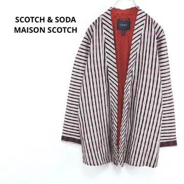 스코치 x 소다 메종 스코치 자켓 겉옷 코튼 스트라이프