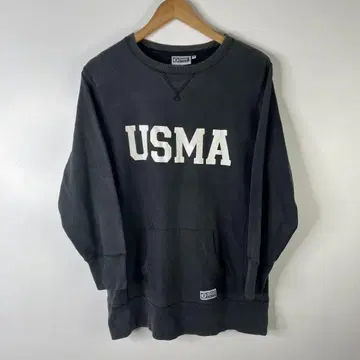 USMA 맨투맨 트레이닝복 페이드 블랙 L 상당 구제 의류