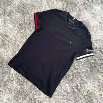 [ TOMMY HILFIGER ] 피케 플래그 커프 슬림핏 T셔츠 반팔