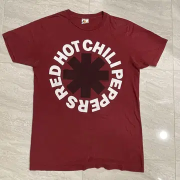 렛치리 RED HOT CHILI PEPPERS 로고 빨간색 T셔츠